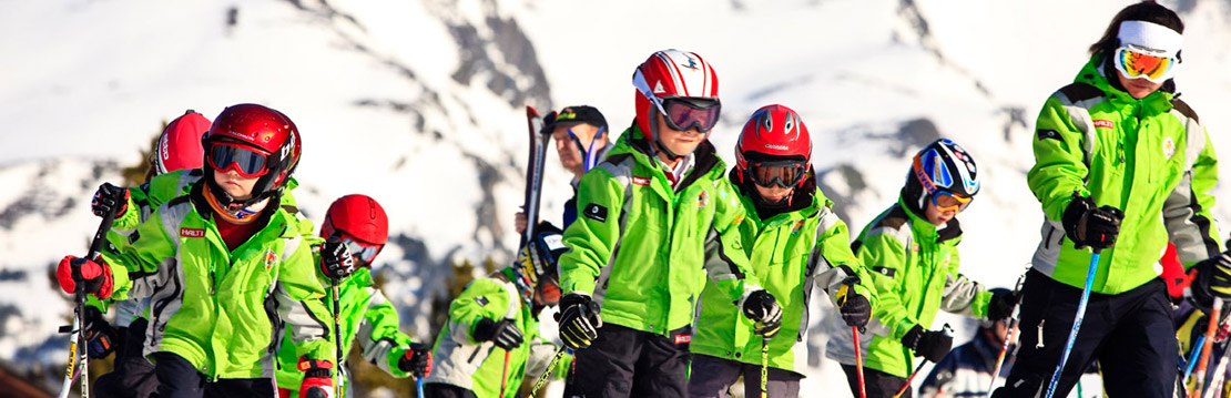Children's ski school group in Grandvalira
