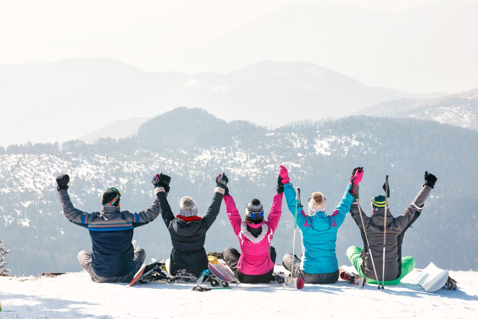 Group skiing in Pas de la Casa, Grandvalira