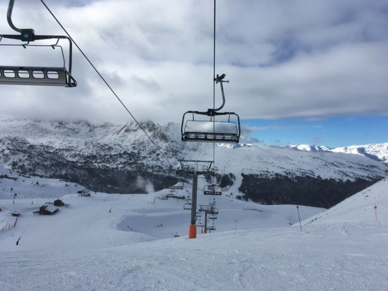Views from Pic Blanc chair lift heading from Grau Roig to Pas de la Casa