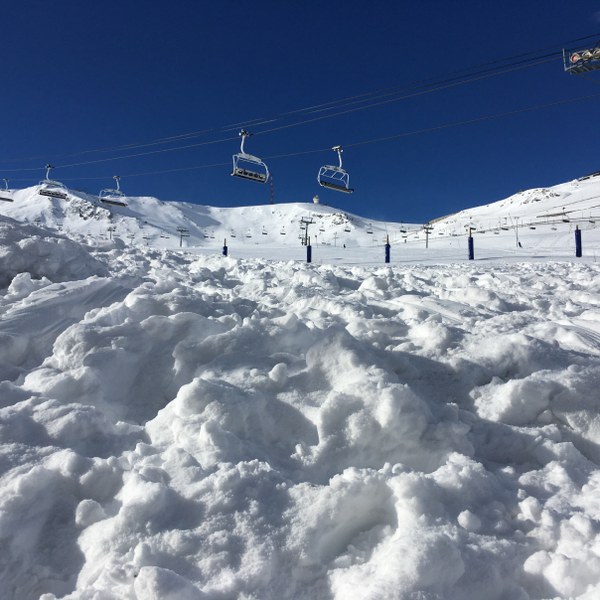 The chairlifts haven't opened yet in Grandvalira