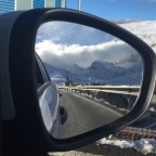 View of the mountains from the mirror