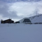 Skiing past where the Iglu Hotel will be built