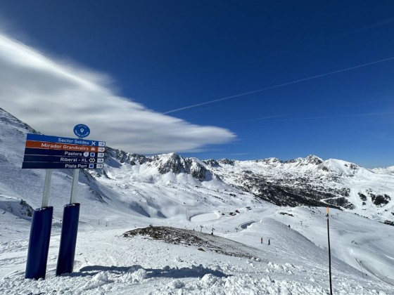 12th March - view over Grau from the top of Pas de la Casa lift