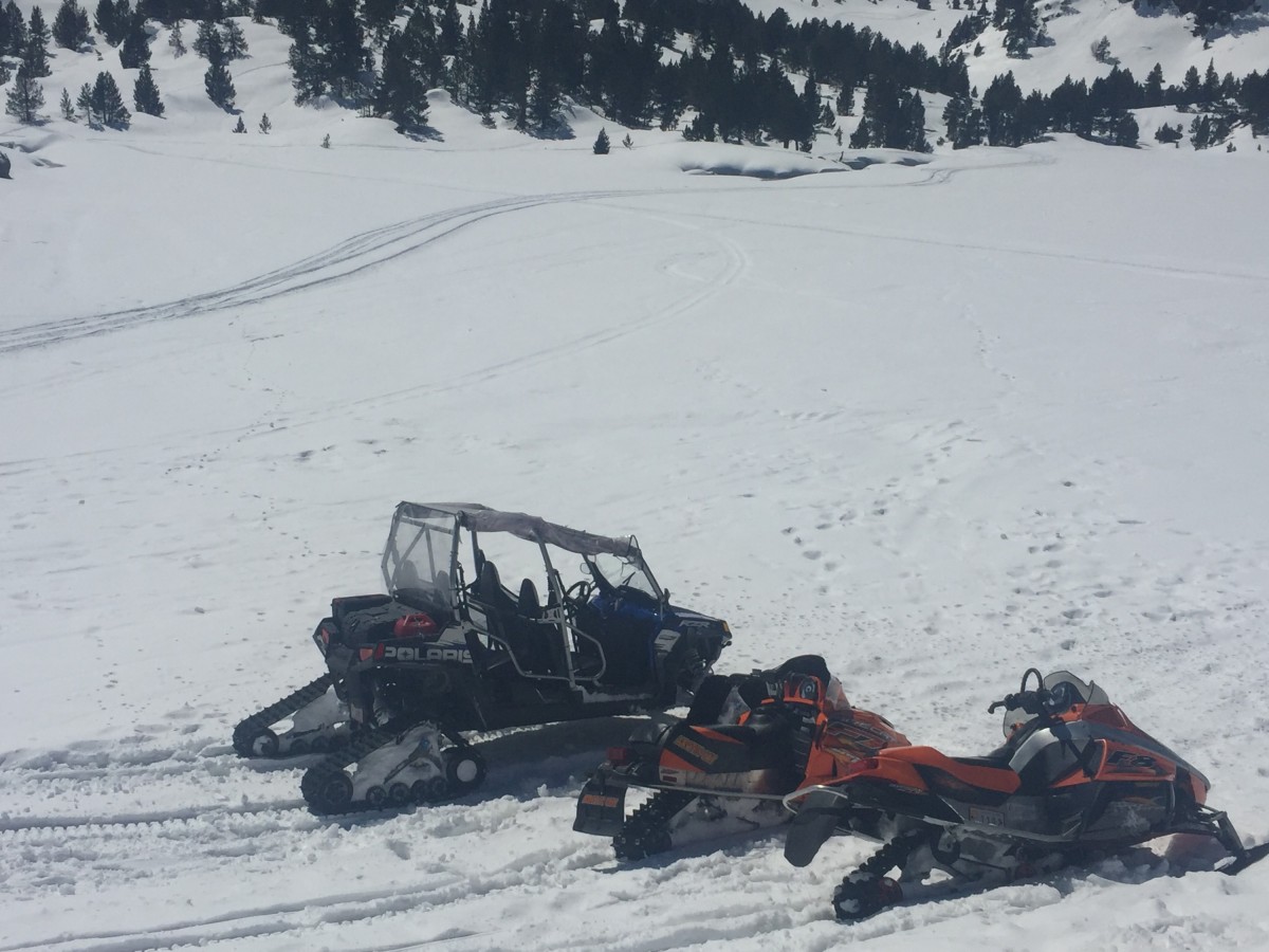 Snowmobiles in Pessons