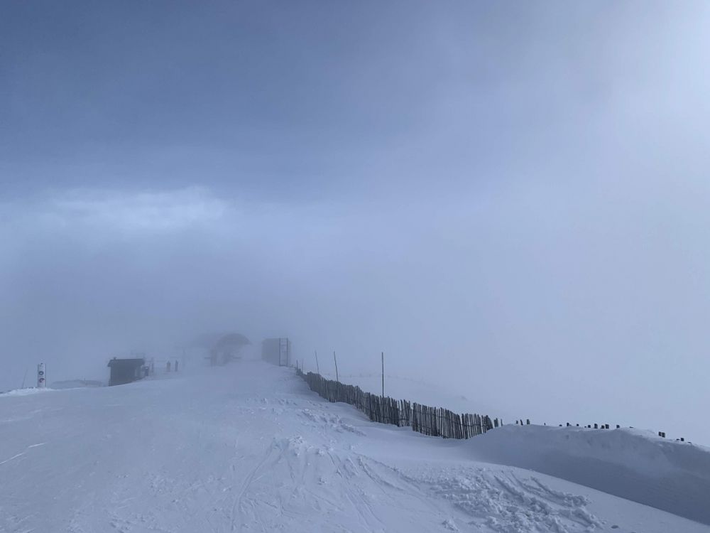 Mist at the the top of the Solanelles chairlift