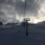 Moody sky on the Font Negre chairlift