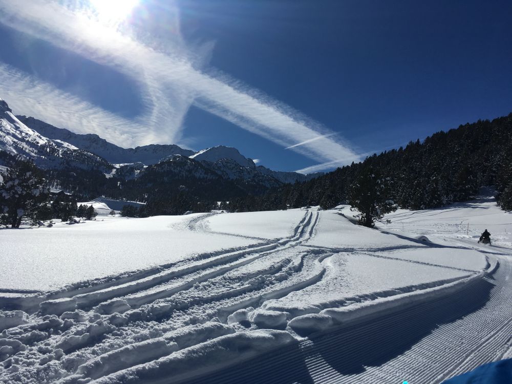 Awesome snowmobile track in Grandvalira Grau Roig