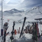 Skis outside CBBC bar 18.02