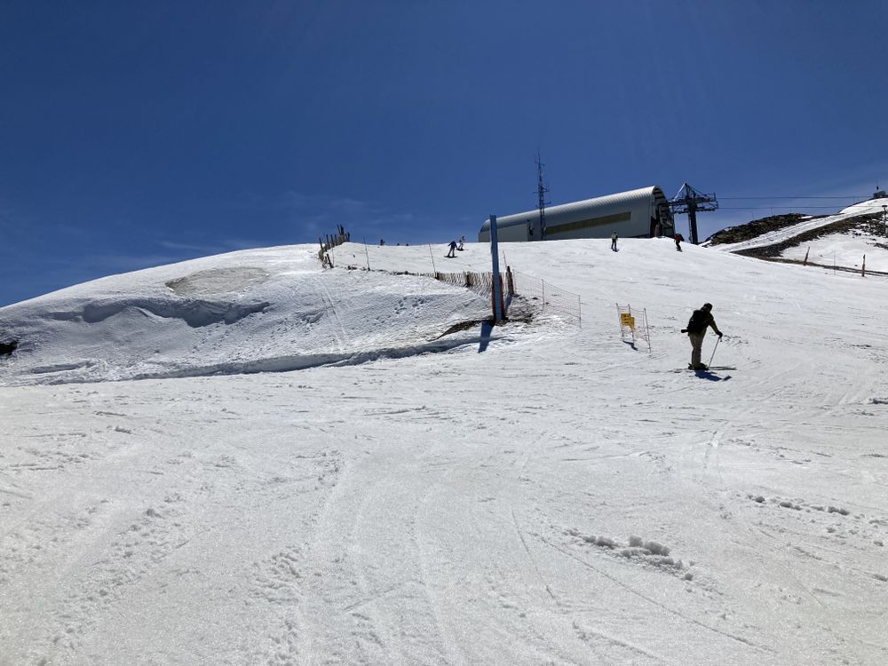 The top of Pic Blanc chairlift