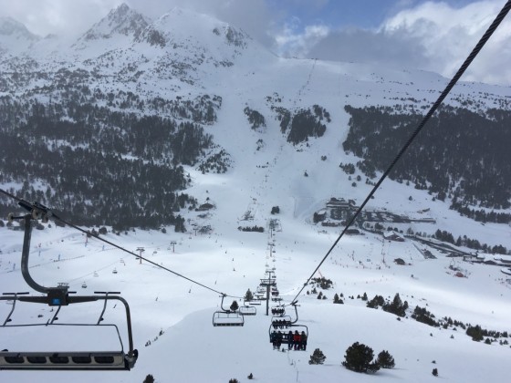 View looking back down into Grau Roig from Pic Blanc chairlift