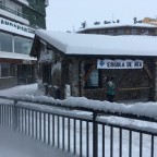 Fresh snow fall in resort